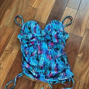 SPANX  One Piece in Blue and Pink